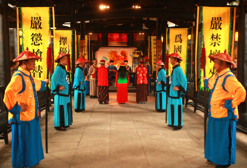 Reconstitution d'une salle d'examen pour l'examen de Keju dans la Chine ancienne. [Photo / IC]