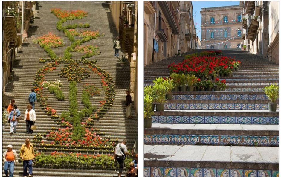Escalier à Caltagirone, en Italie (Source de photo : CRI online)