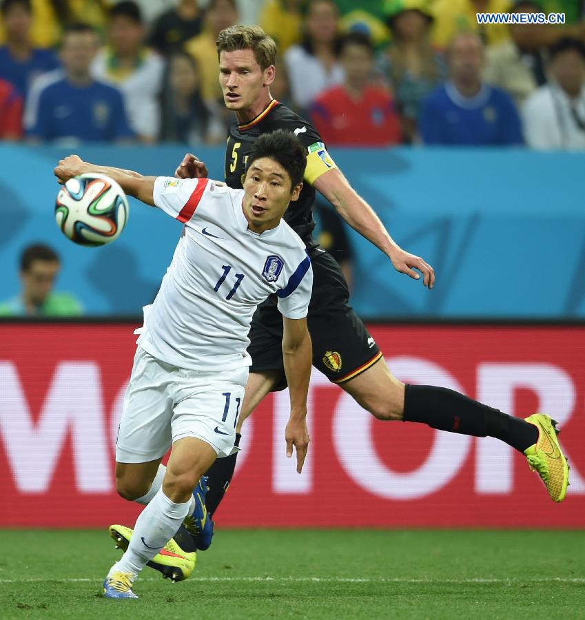 Mondial 2014/Groupe H: la République de Corée battue par la Belgique