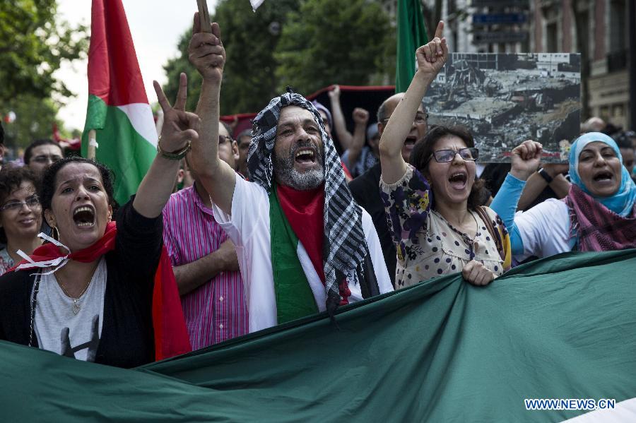 France : plusieurs milliers de manifestants propalestiniens défilaient mercredi dans la capitale