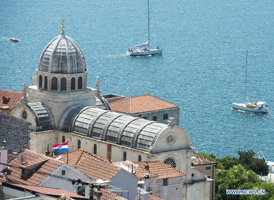La belle ville ?ibenik de Croatie