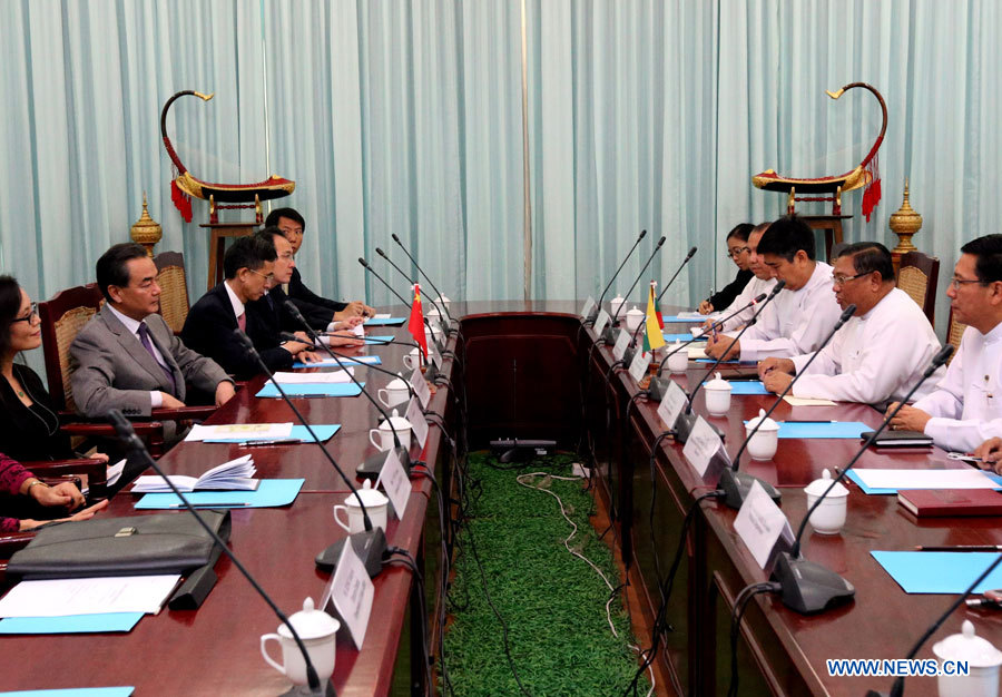Rencontre entre les chefs de la diplomatie de la Chine et du Myanmar