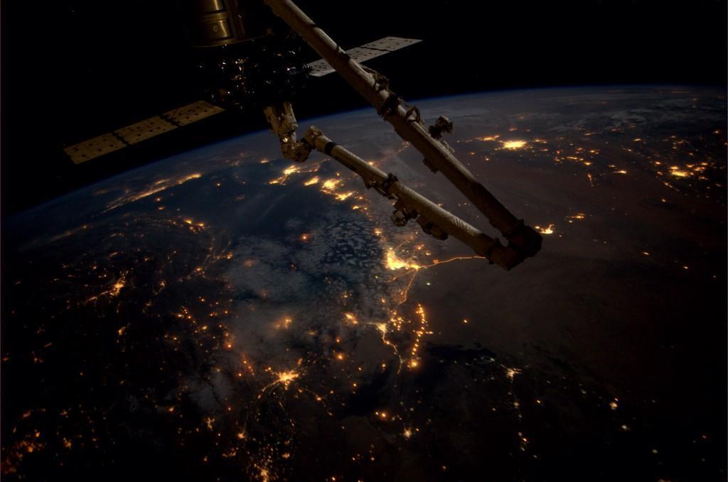 Beijing de nuit, filmée depuis la Station spatiale