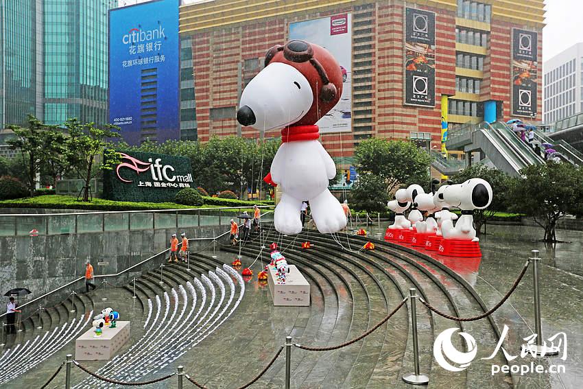 Un Snoopy géant à Shanghai
