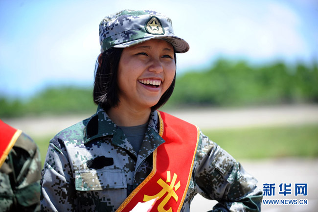 Une première femme militaire à Sansha