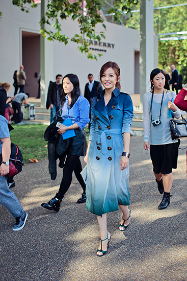 Zhao Wei au défilé Burberry Prorsum de Londres