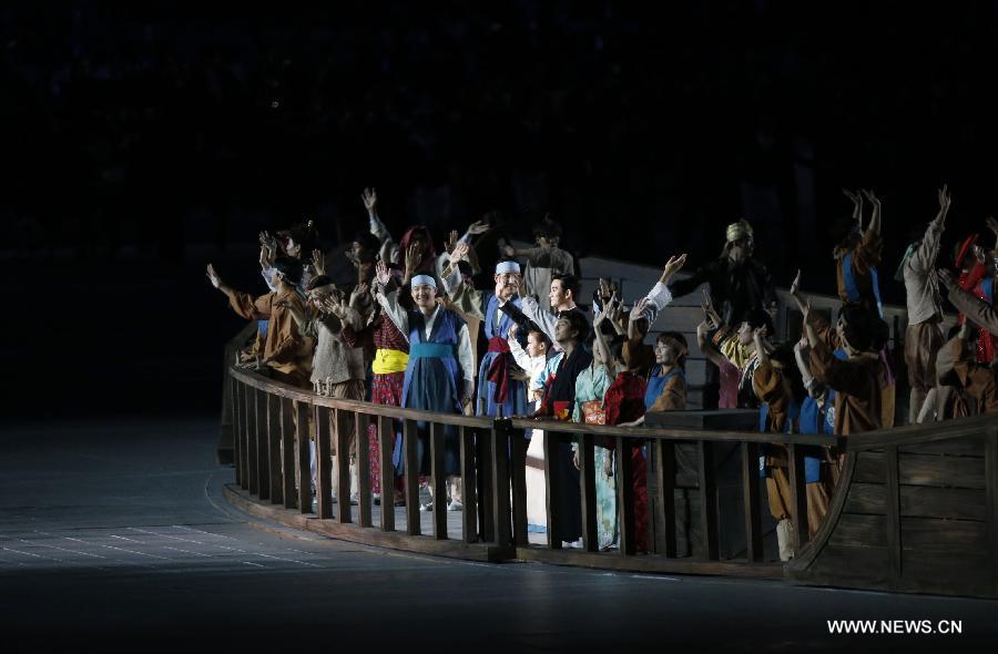 EN IMAGES: Cérémonie d'ouverture des 17e Jeux asiatiques d’Incheon en 2014