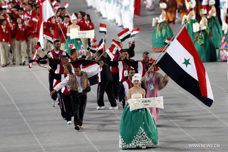 EN IMAGES: Cérémonie d'ouverture des 17e Jeux asiatiques d’Incheon en 2014