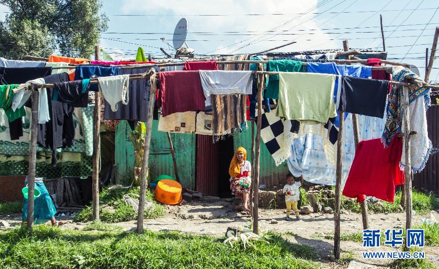 Le 13 octobre 2013, un bidonville de la capitale éthiopienne, Addis-Abeba. 