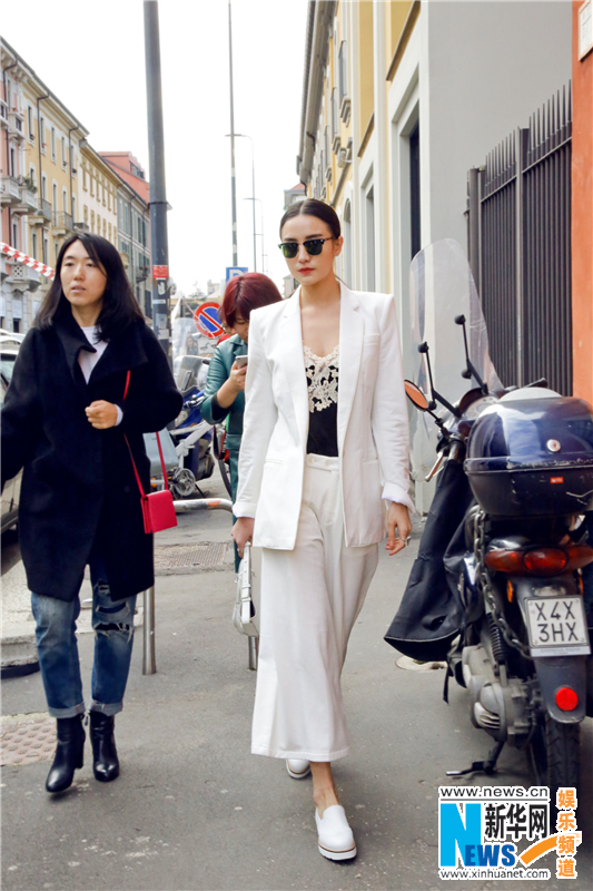 L'actrice Song Jia assiste à la Fashion Week de Milan
