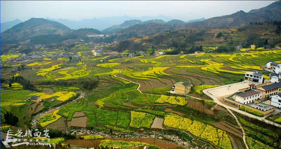 Les beaux paysages de campagne du Shaanxi – la ville de Xuanwo à Ankang