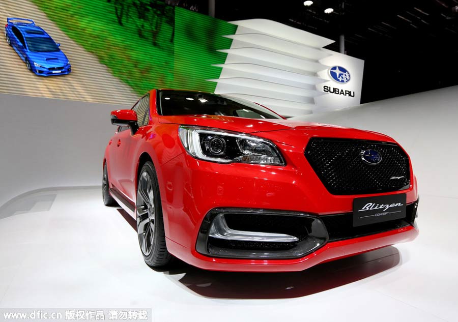 La Subaru Blitz présentée au Salon international de l'automobile de Shanghai, le 20 avril 2015. [Photo/IC].