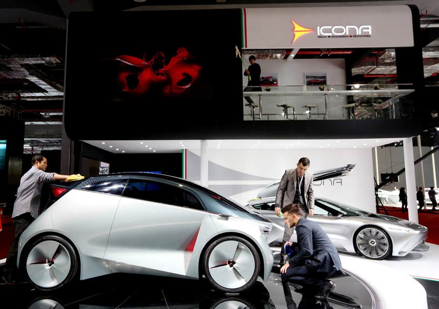 Une ICONA bichonnée à l'occasion du 16e Salon international de l'automobile de Shanghai, le 20 avril 2015. [Photo/IC].