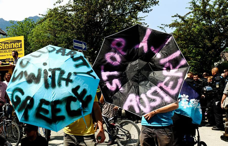 Marches de protestation à l'occasion du Sommet du G7 en Allemagne