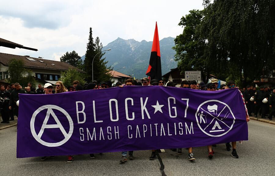 Marches de protestation à l'occasion du Sommet du G7 en Allemagne