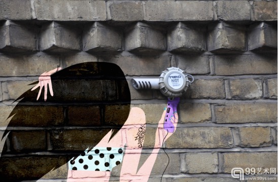 Une artiste fran?aise rend Londres amusante avec ses montages
