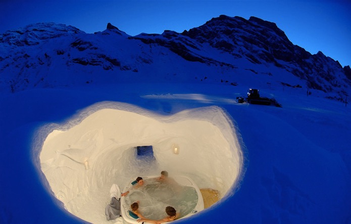 Un h?tel igloo en Suisse, le 5 décembre 2014.