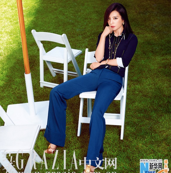 Rayonnante, Zhao Wei pose pour Grazia