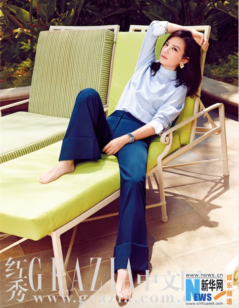 Rayonnante, Zhao Wei pose pour Grazia