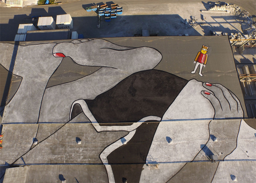 Norvège : deux Fran?ais créent la plus grande peinture murale