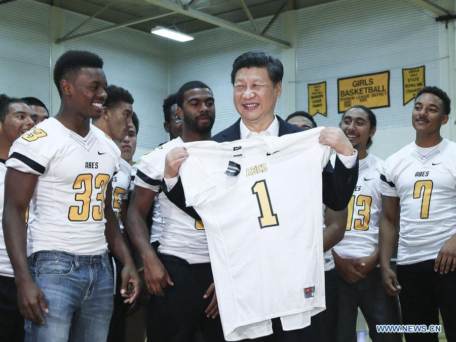 Le président chinois salue le r?le de la jeunesse dans la promotion des liens entre la Chine et les Etats-Unis