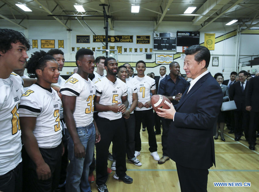 Le président chinois salue le r?le de la jeunesse dans la promotion des liens entre la Chine et les Etats-Unis