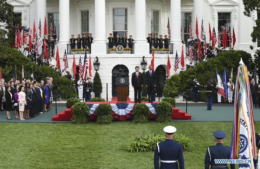 Début des entretiens entre MM. Xi et Obama à la Maison Blanche