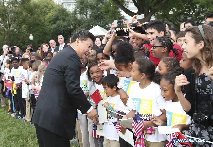 Début des entretiens entre MM. Xi et Obama à la Maison Blanche