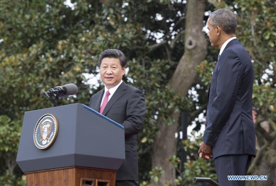 Début des entretiens entre MM. Xi et Obama à la Maison Blanche