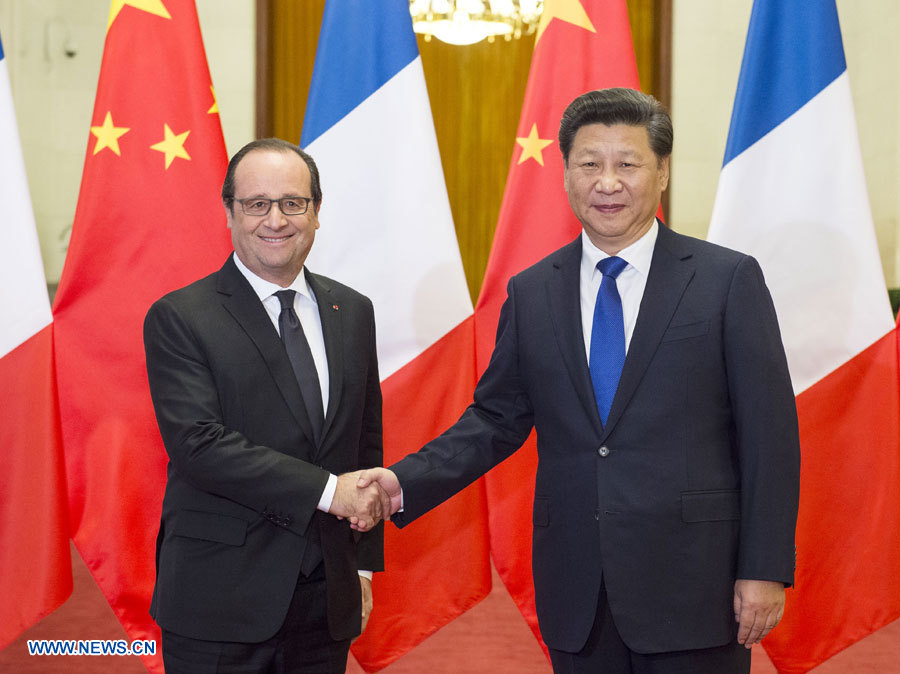 Les présidents chinois et fran?ais parviennent à un accord sur le changement climatique