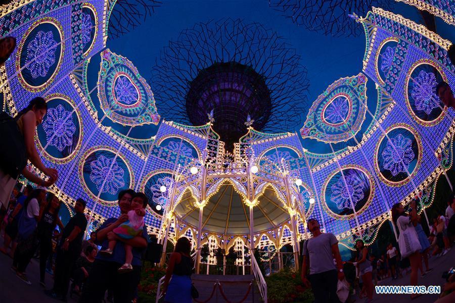 Les décorations et les illuminations de No?l à Singapour