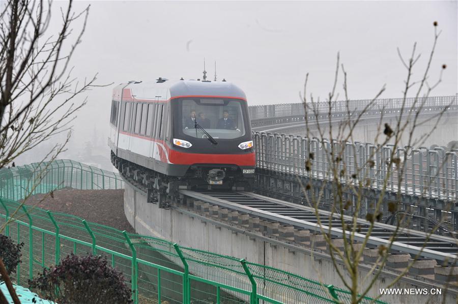 Mise en opération à titre d'essai d'une ligne de Maglev dans le centre de la Chine