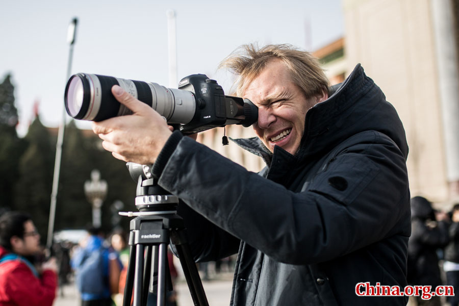 Des journalistes étrangers aux Deux Sessions