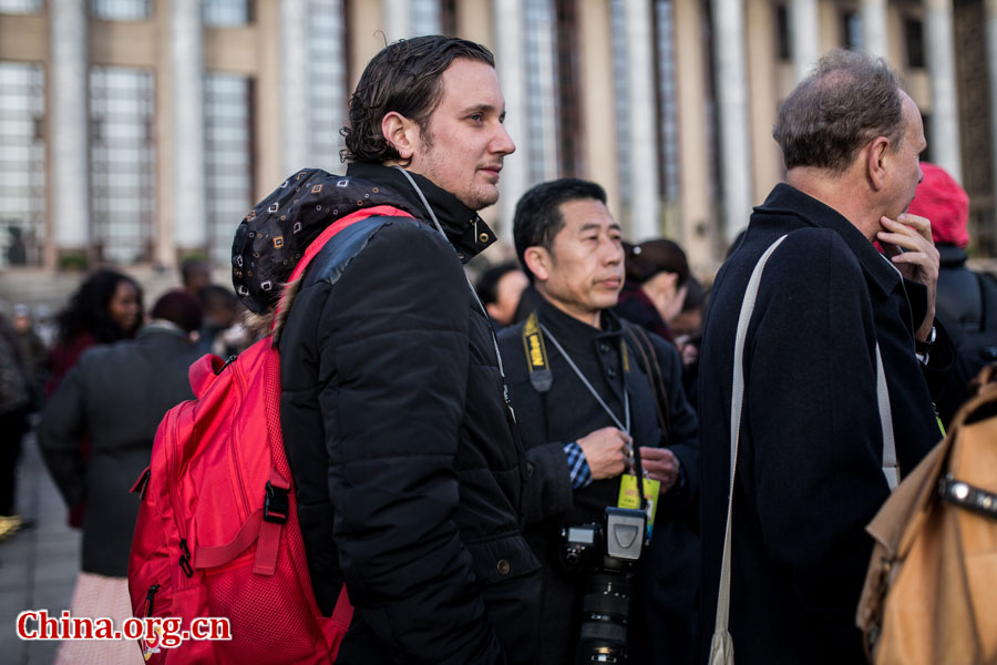 Des journalistes étrangers aux Deux Sessions