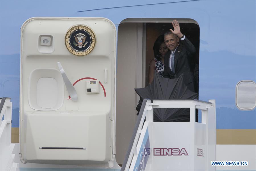 Arrivée d'Obama à Cuba pour une visite historique