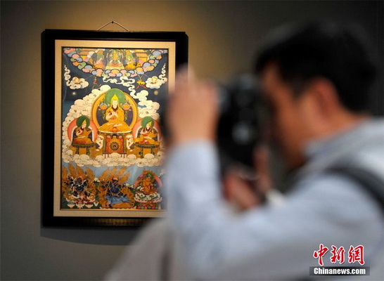 Exposition de peintures thangkas tibétaines