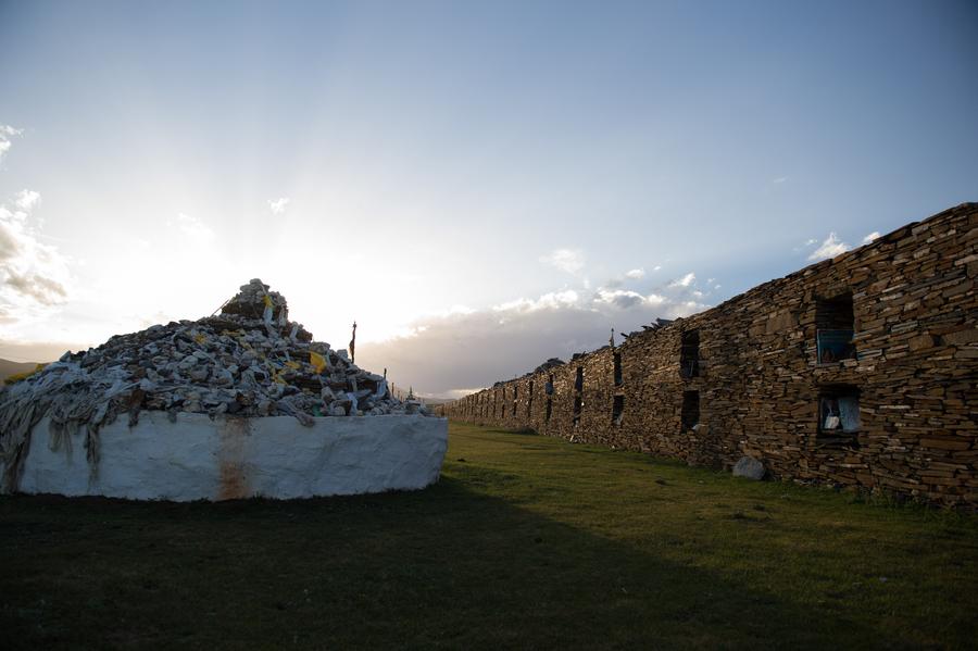 Un mur bouddhiste dans le Sichuan