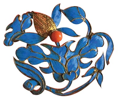 Des plumes de martin-pêcheur dans la joaillerie impériale chinoise