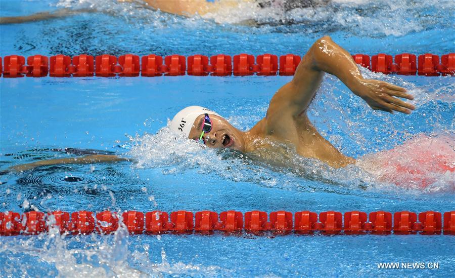 JO 2016 : le Chinois Sun Yang gagne la médaille d'argent du 400 m nage libre
