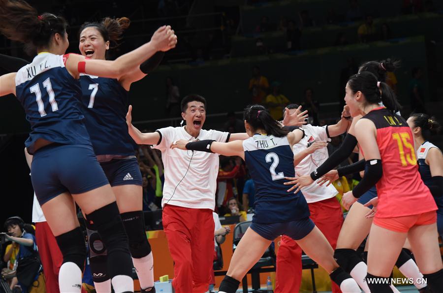 JO 2016 : quarts de finale de volley-ball Chine/Brésil (dames)
