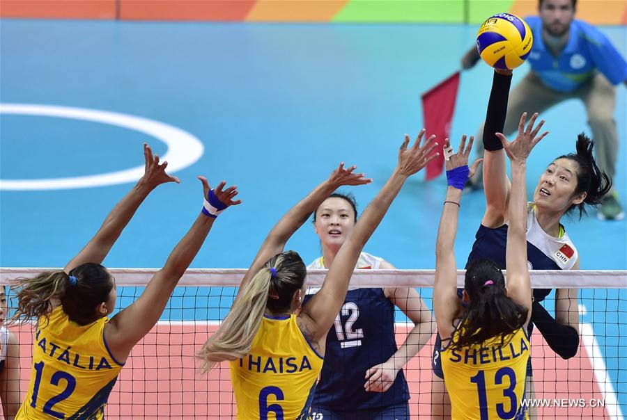 JO 2016 : quarts de finale de volley-ball Chine/Brésil (dames)
