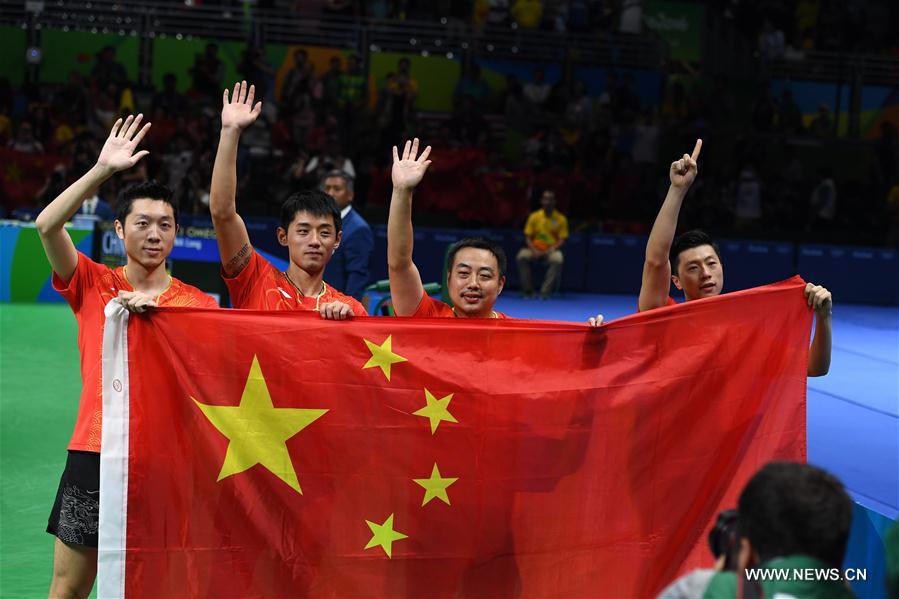 JO-2016 : la Chine remporte l'or en tennis de table par équipes hommes
