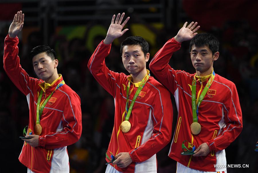 JO-2016 : la Chine remporte l'or en tennis de table par équipes hommes