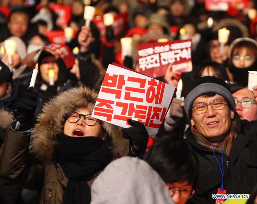 Corée du Sud : poursuite des veillées à la suite de la destitution de la présidente Park Geun-hye