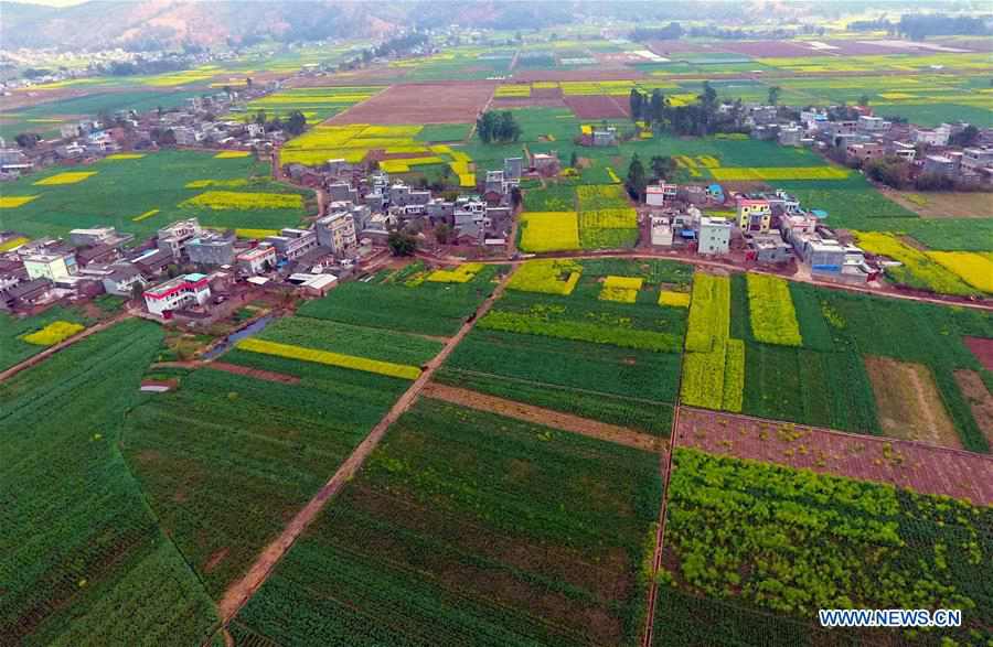 Paysage rural dans le sud-ouest de la Chine