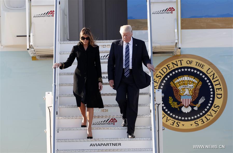 Donald Trump arrive à Rome pour rencontrer les dirigeants d'Italie et du Vatican