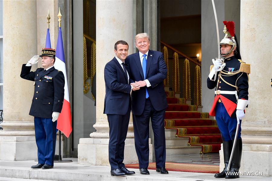 Terrorisme, Syrie, climat et accords commerciaux au c?ur des discussions Macron-Trump