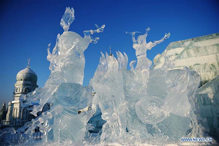 Concours international de sculpture sur glace à Harbin