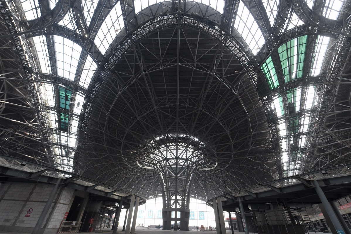 Fin de l'installation du toit du nouvel aéroport de Beijing