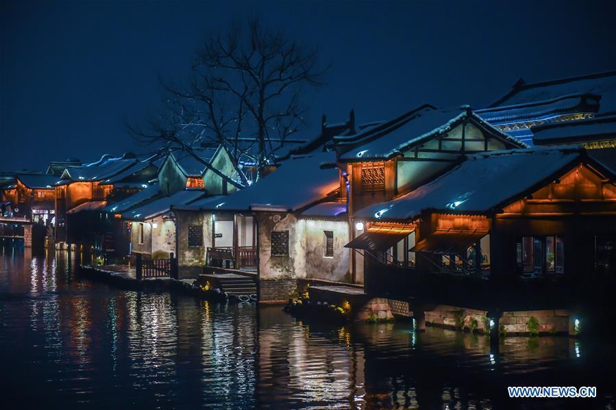 Les beautés de Wuzhen sous la neige